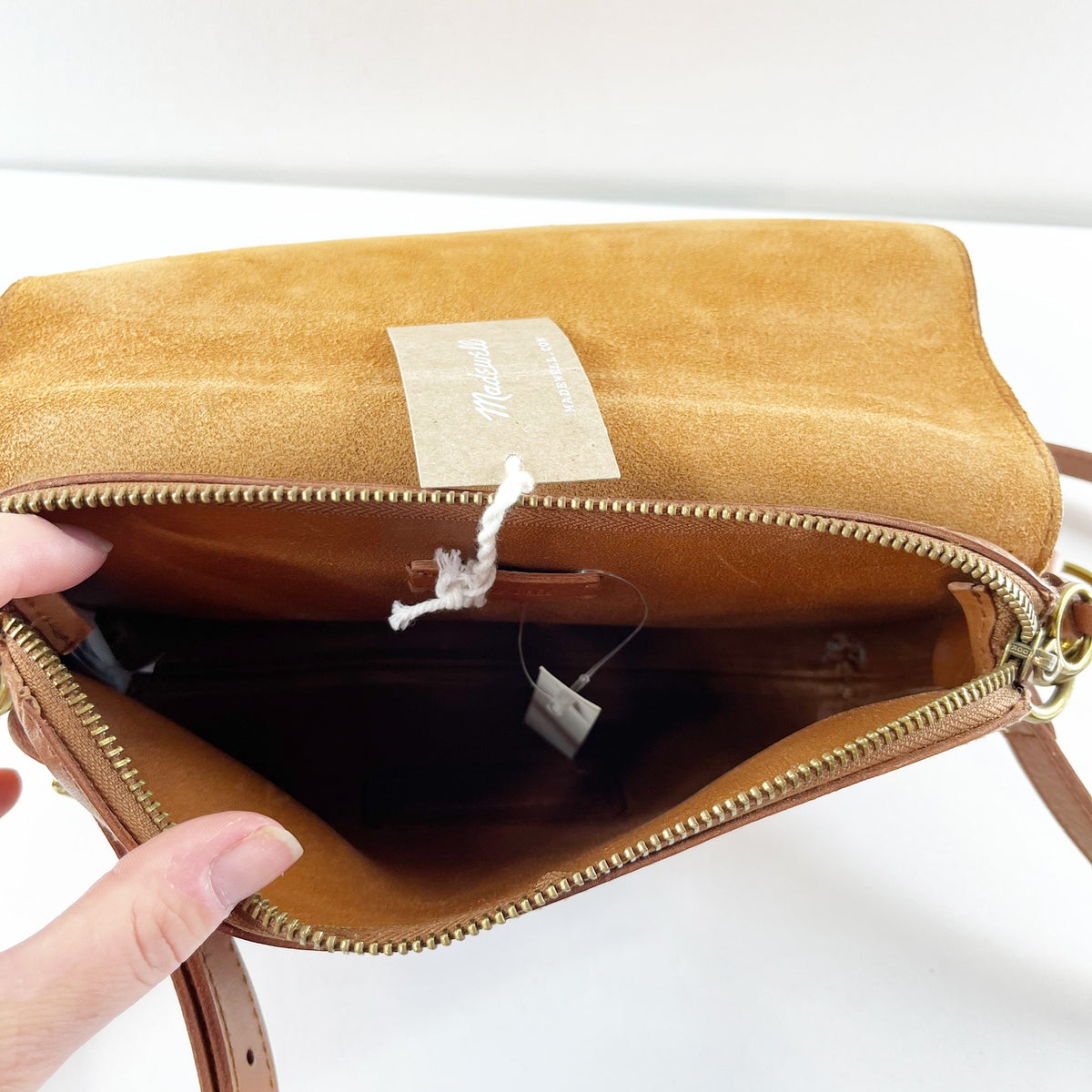 Madewell The Convertible Flap Leather Crossbody Bag Brown