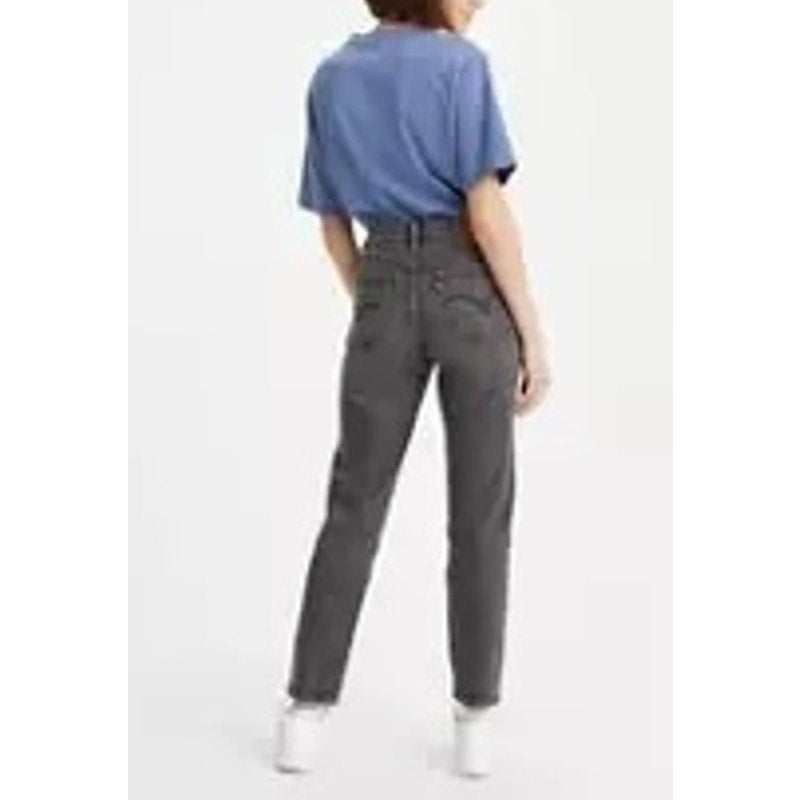 Levi's High Rise Button Fly Wedgie Icon Fit Ankle Straight Leg Jeans Black 27