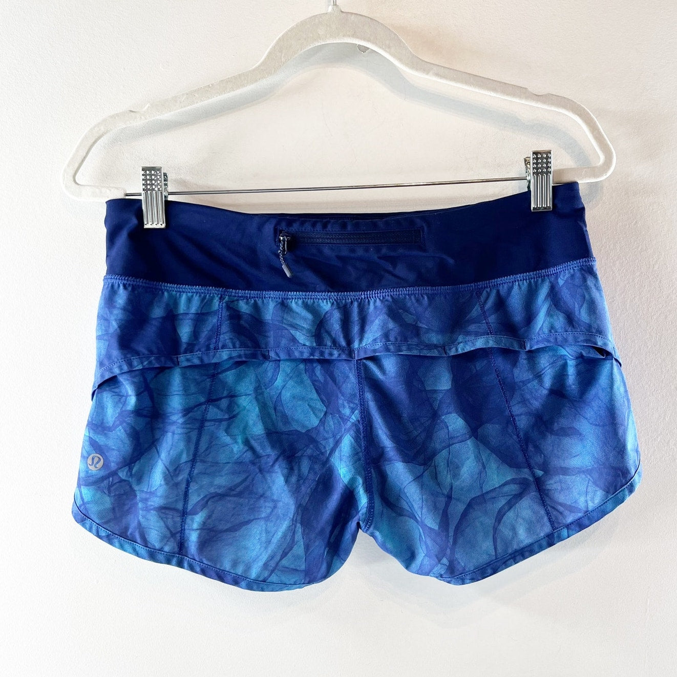 Lululemon Speed Shorts 2 1/2" Mini Midnight Tulle Multi Hero Blue 6