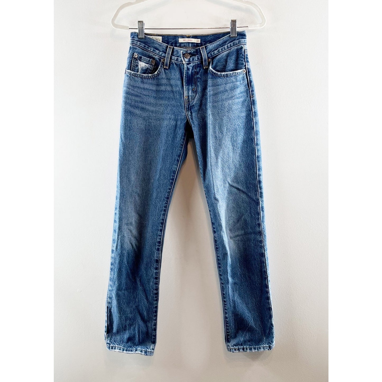 Levi's Middy Mid Rise Straight Leg Jeans Blue 24