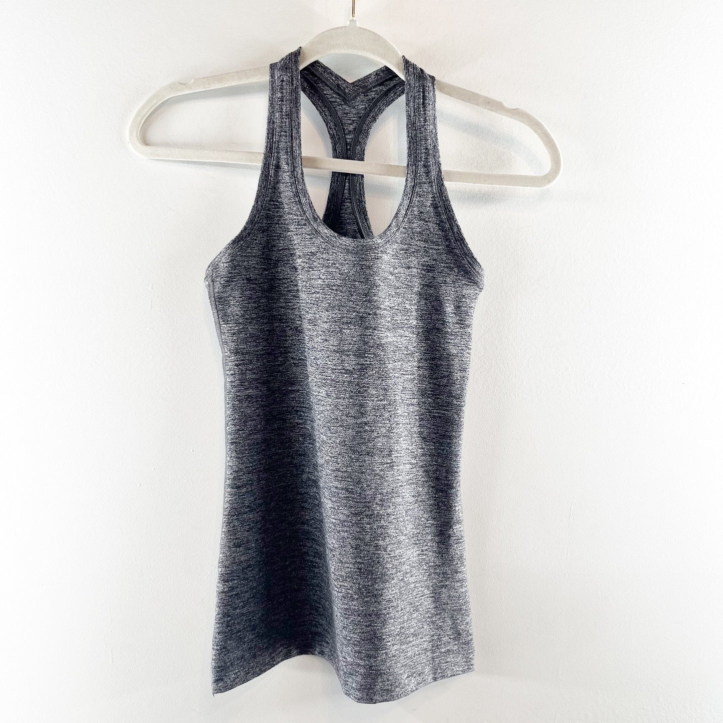 Lululemon Cool Sleeveless Scoop Neck Racerback Tank Top Heathered Deep Coal