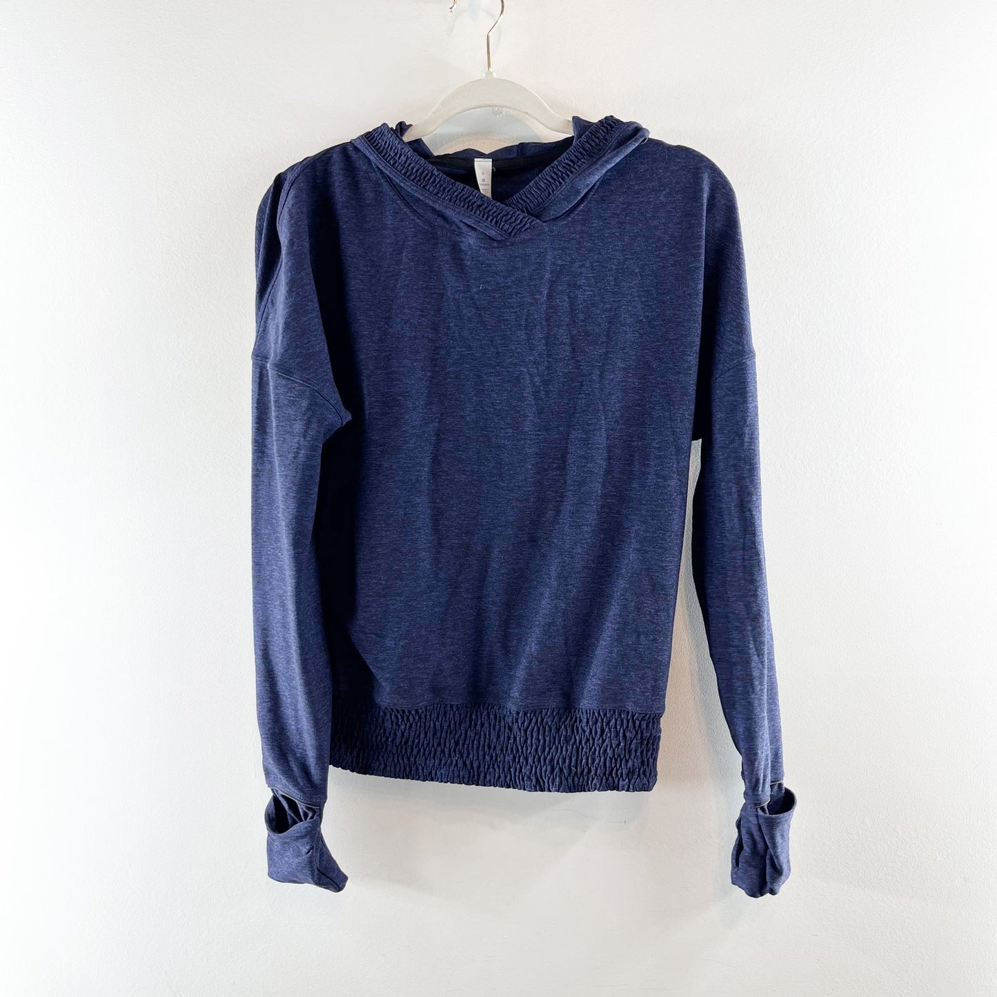 Lululemon Athletica Lead The Pack Hoodie Heathered Navy Blue Black 6