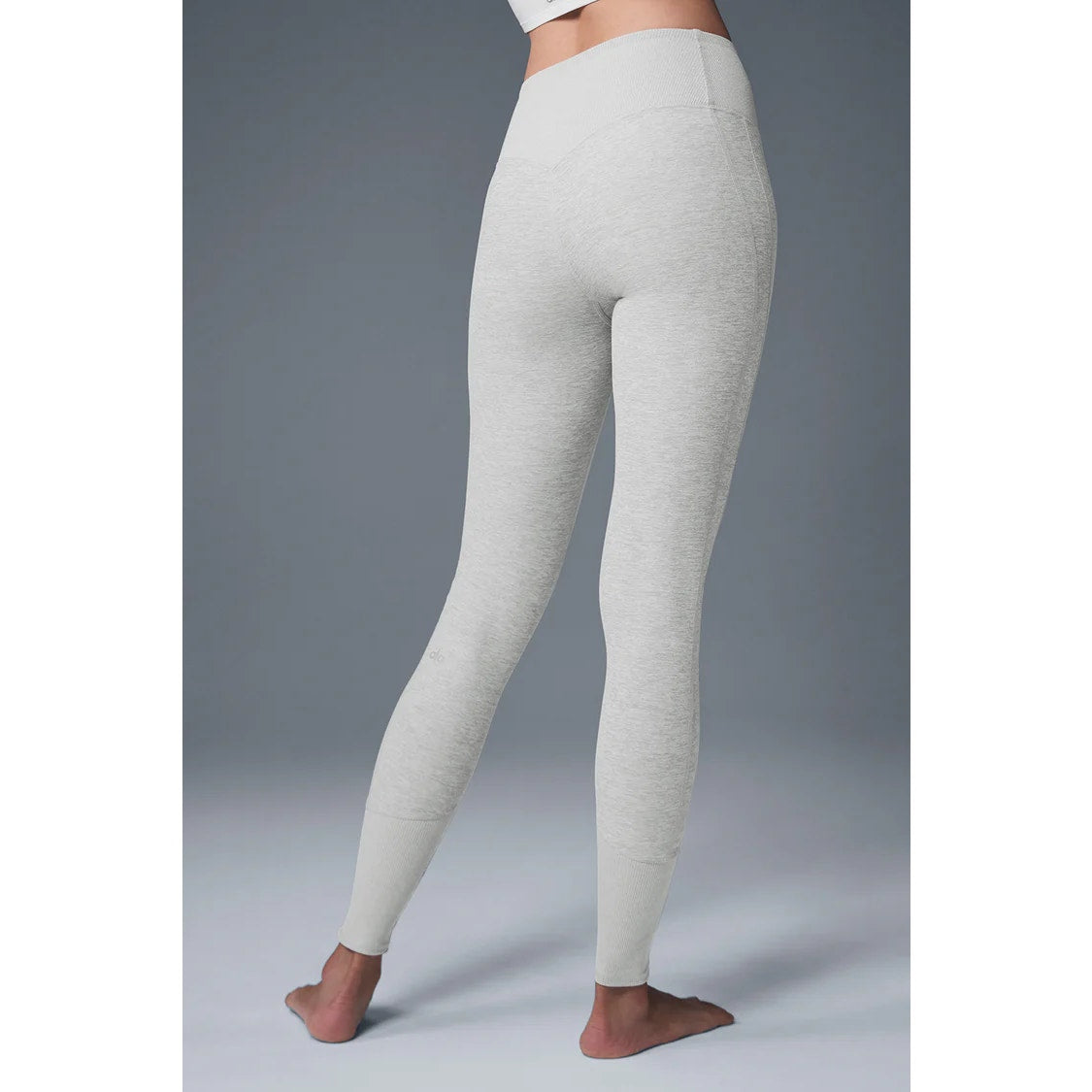 Alo Yoga High-Waisted Alosoft Lounge Leggings Athletic Heather Grey Small