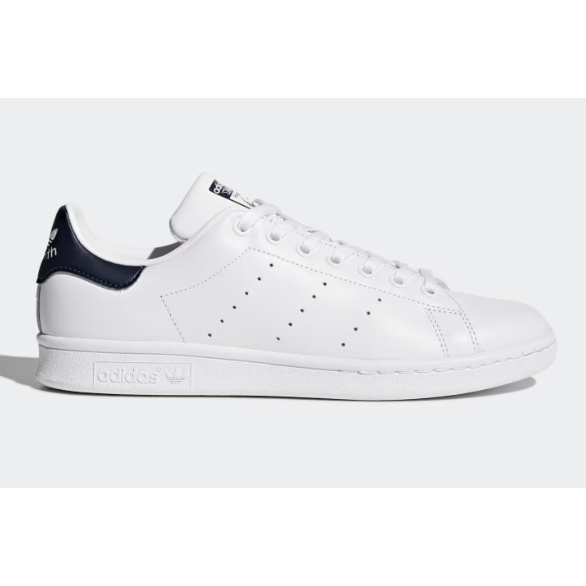 Adidas Stan Smith Low Top Lace Up Court Shoes Sneakers White Blue 7