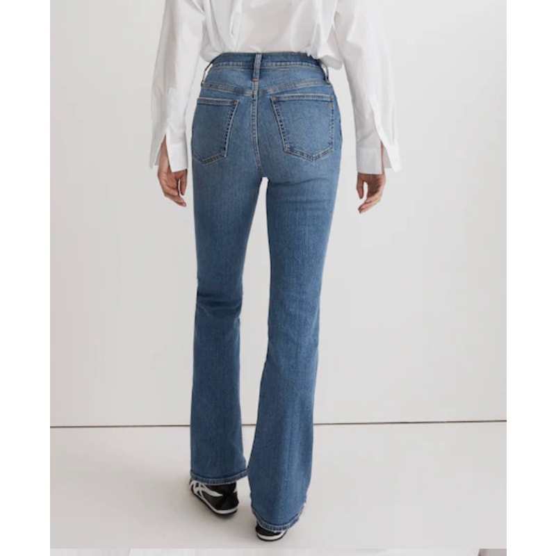 Madewell High Rise Skinny Flare Jeans Fairson Wash Blue Super Stretch 28