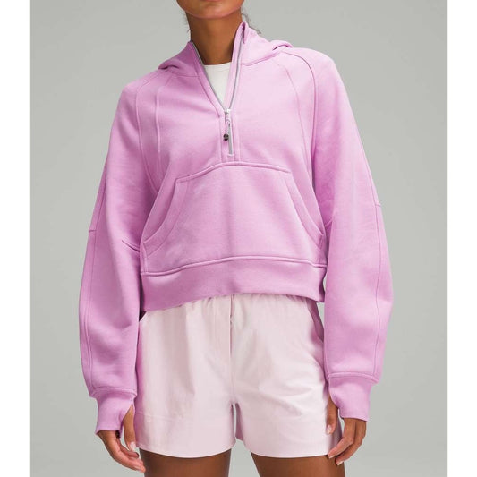 Lululemon Scuba Oversized Half-Zip Hoodie Sweatshirt Pink Purple M / L