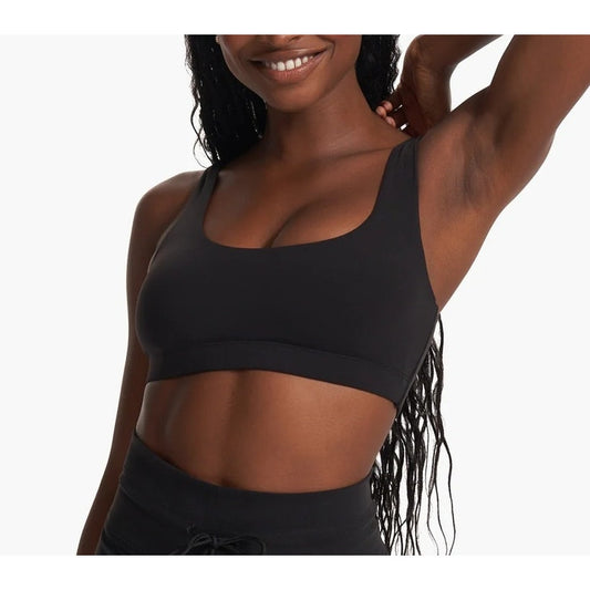 Vuori BreatheInterlock Medium Support Scoop Neck Daily Bra Black Small