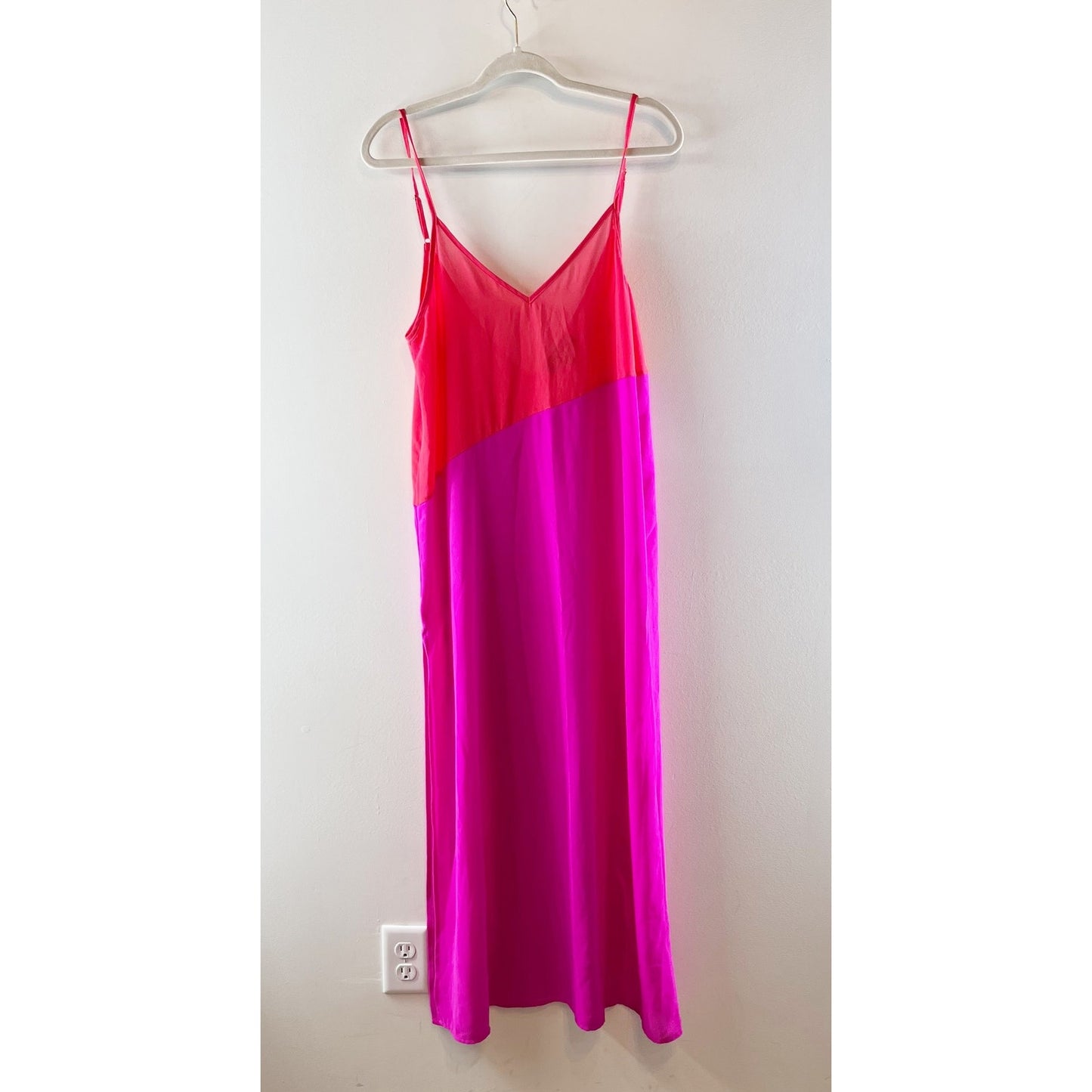 Lulus Seaside Retreat Coral Maxi Cover-Up Dress Red and Magenta Small