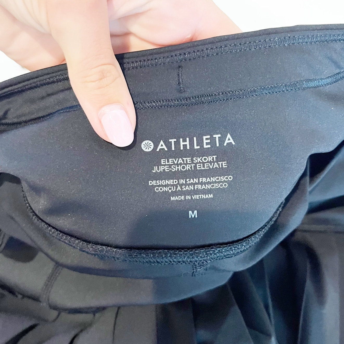 Athleta Eleveate Pleated Tennis Mini Skirt Skort Black Medium
