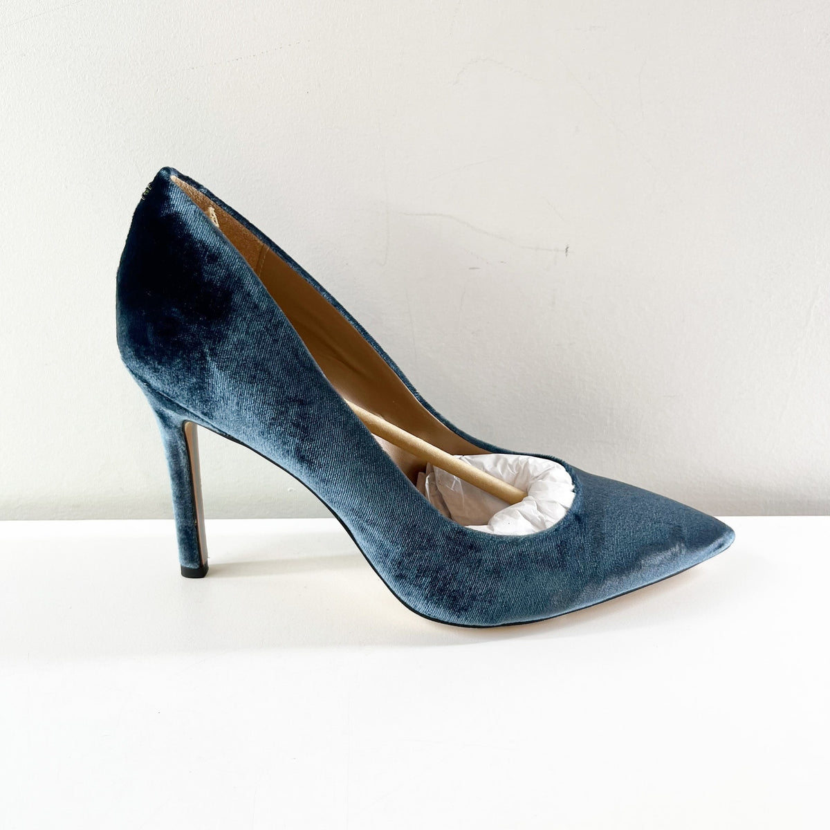 Sam Edelman Hazel Velvet Pointed Toe Stiletto Heel Pumps Deep Sapphire Blue 8