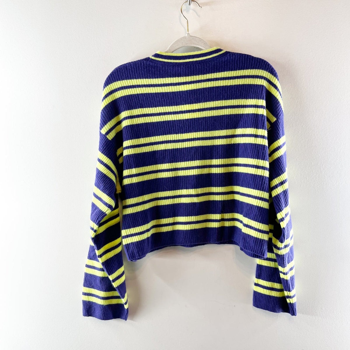 American Vintage x Evereve Raxow Sweater Violet Purple Yellow XS/S