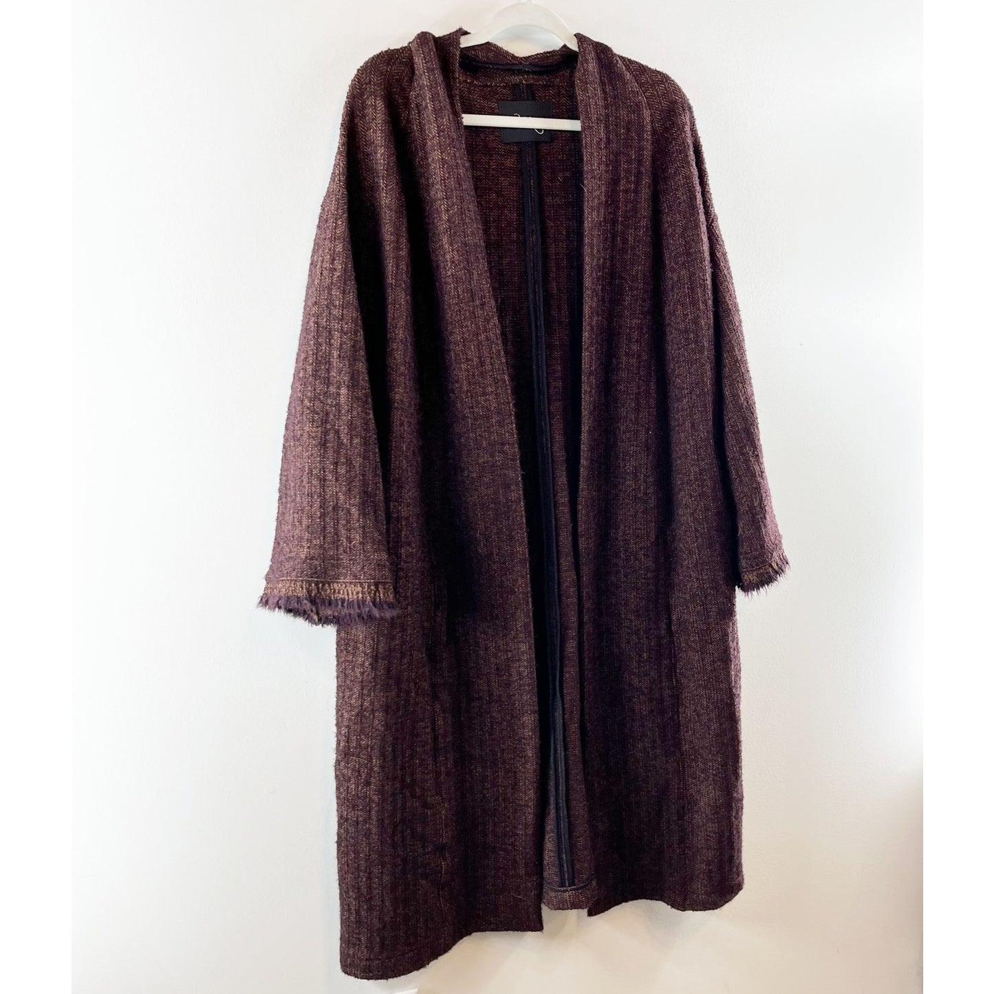 Ottod'Ame Anthropologie Open Duster Knit Cardigan Sweater Brown 4