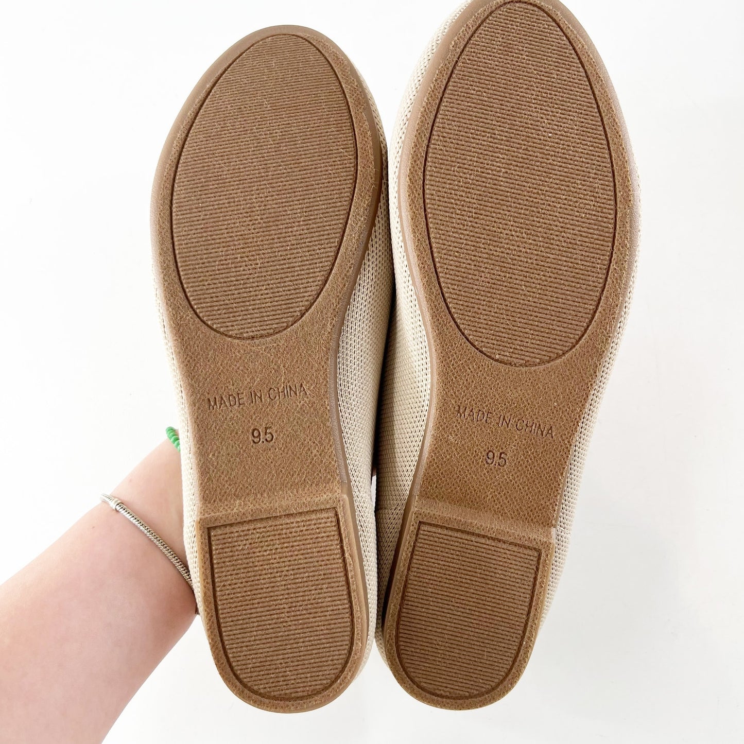Steve Madden Sabin Knit Loafer Flats Nude Tan Beige 9.5