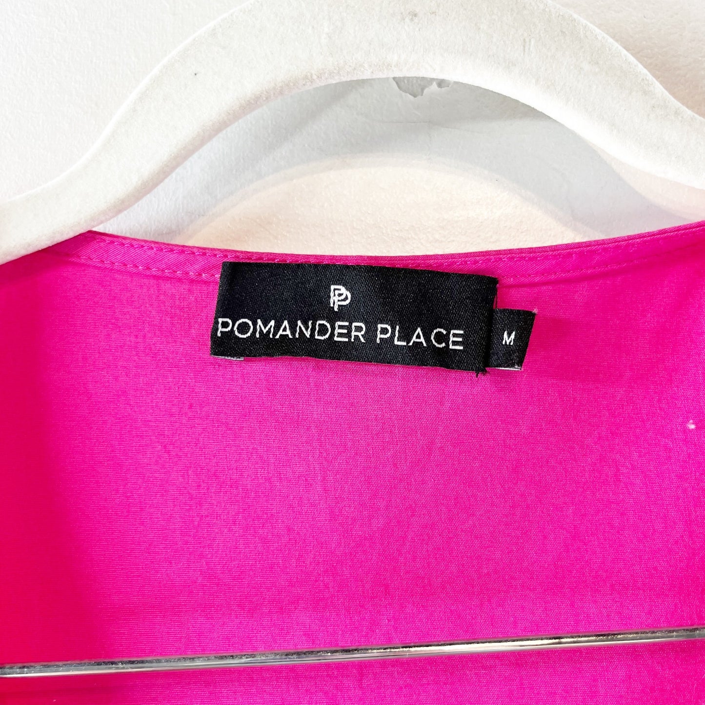 Tuckernuck Pomander Place Easton Cotton Poplin Long Sleeve Blouse Pink Medium