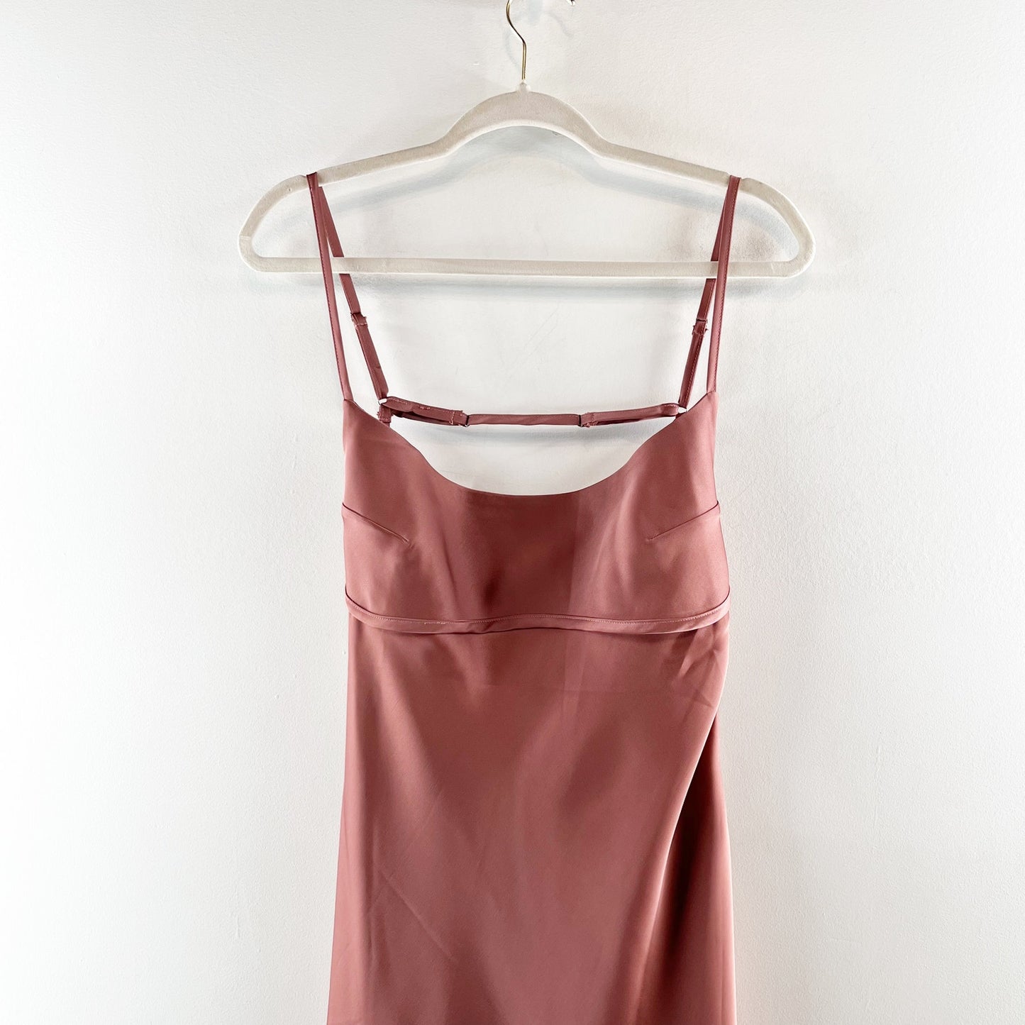 Dress Forum Satin Midi Slip Dress Rose Pink Medium