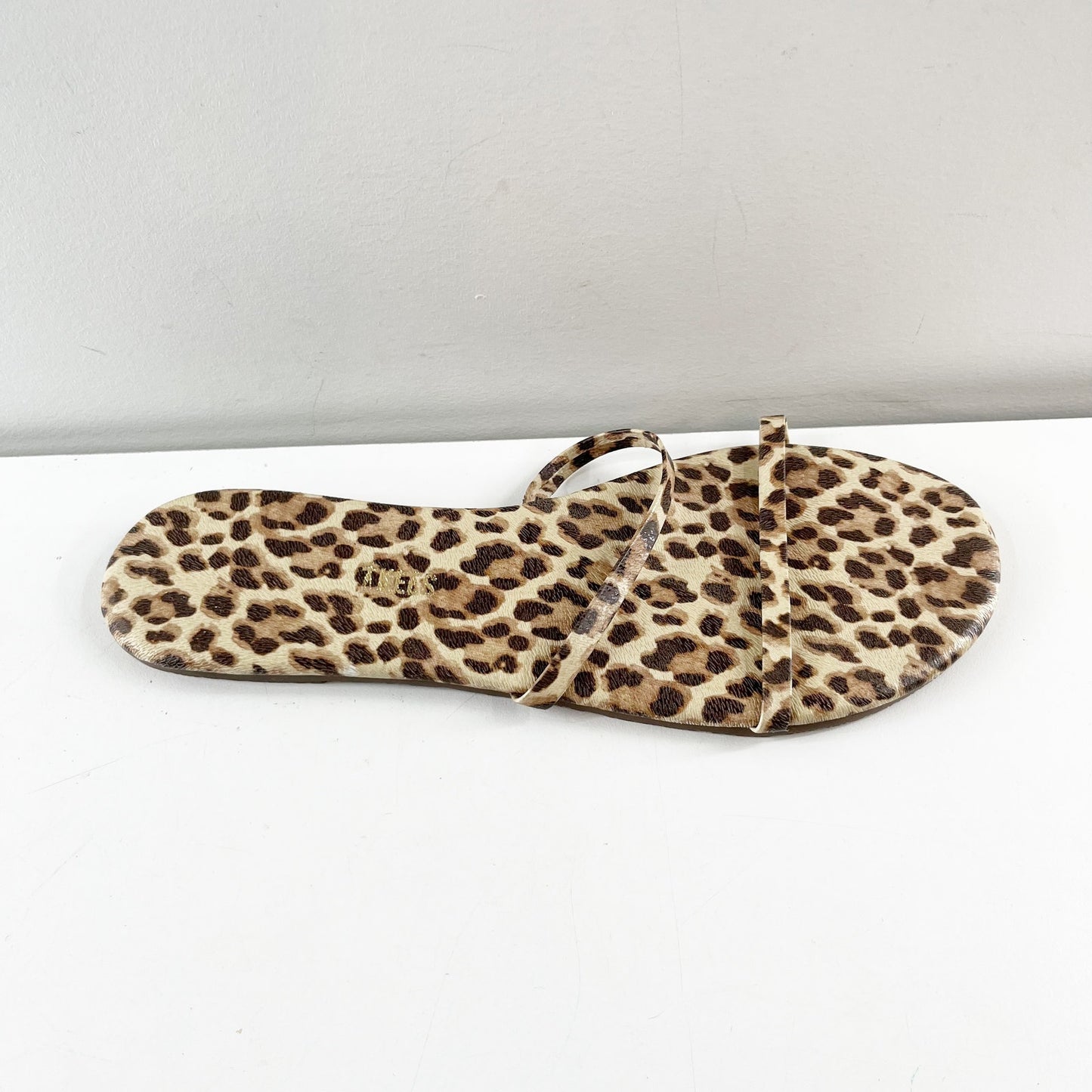 Tkees Double Strap Slide Sandals Leopard Tan Black 11
