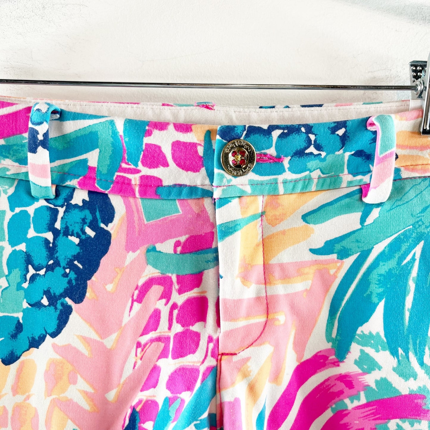 Lilly Pulitzer Callahan Chino Shorts Tropical Leaf Print Multicolor 2