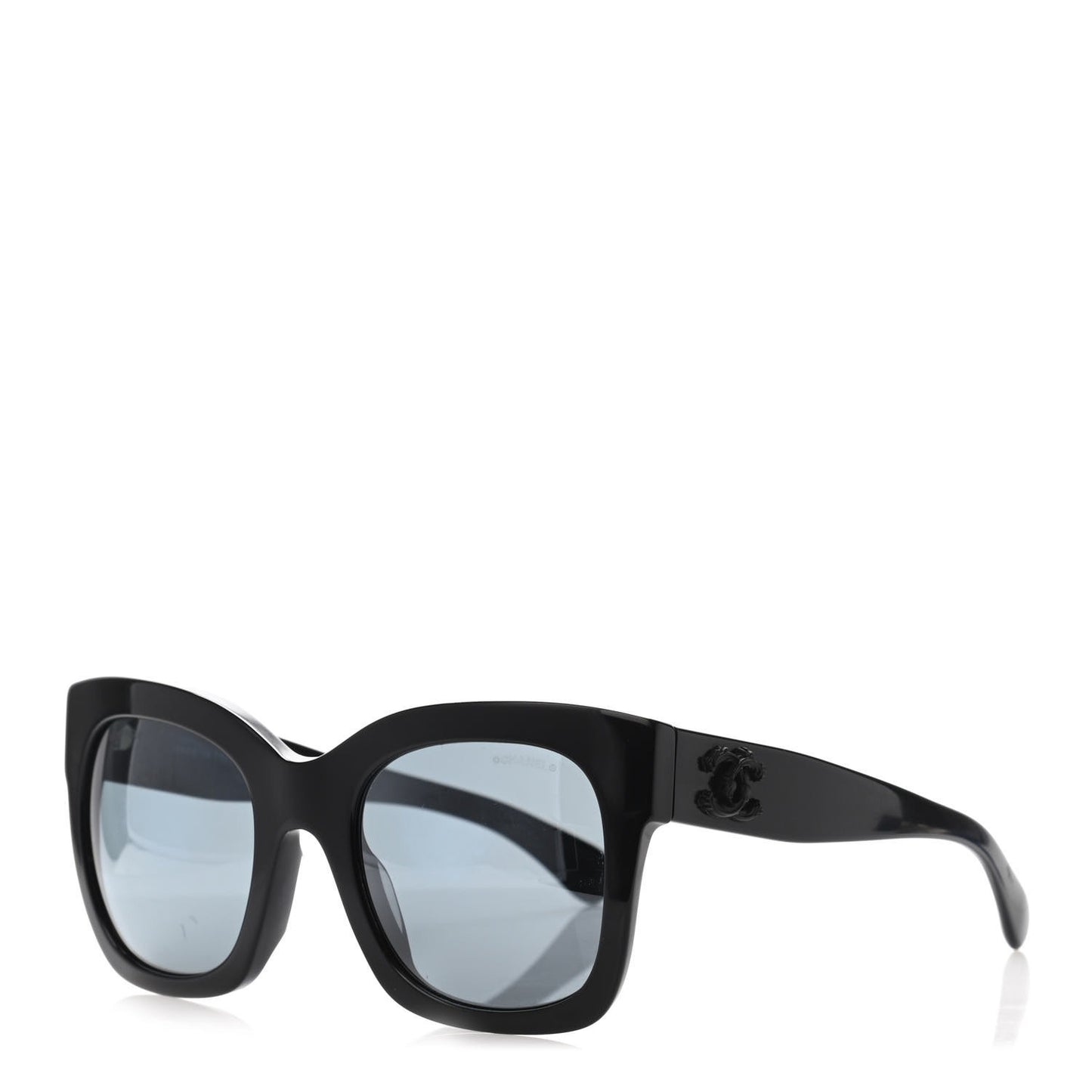 Chanel 5357 Square Oversized CC Designer Sunglasses Black