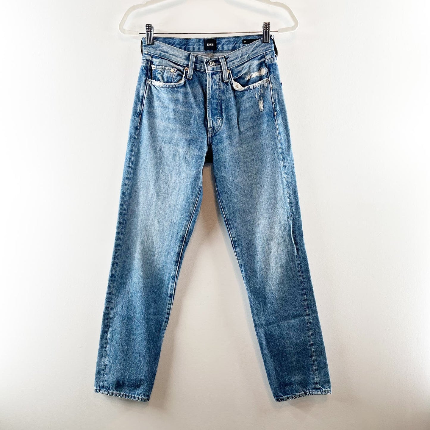 Edwin Cai Straight Leg Button Fly Jeans Blue 24 / 00