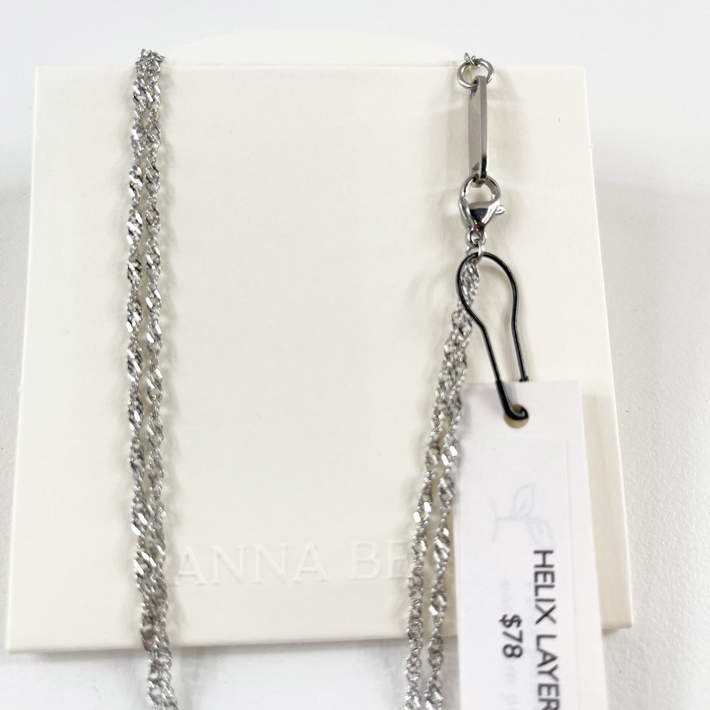 Anna Beck Helix Layered Chain Necklace Silver