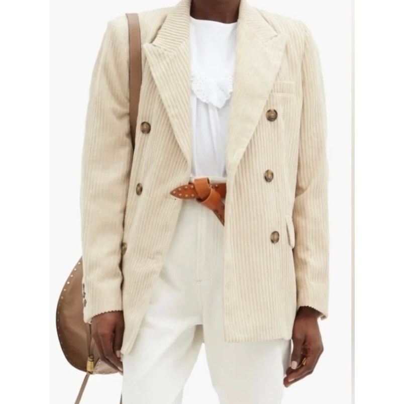 Rowing Blazers x Target Corduroy Gold Button Long Sleeve Blazer Jacket Cream XS