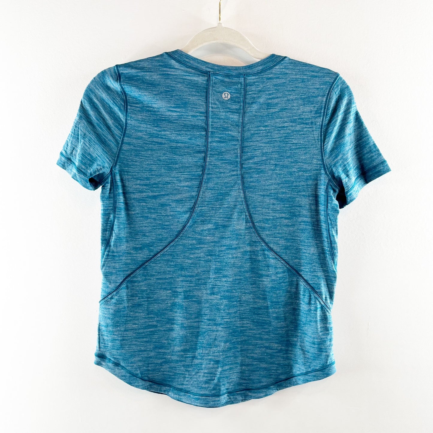 Lululemon Long Distance Short Sleeve Top Shirt Blue Small