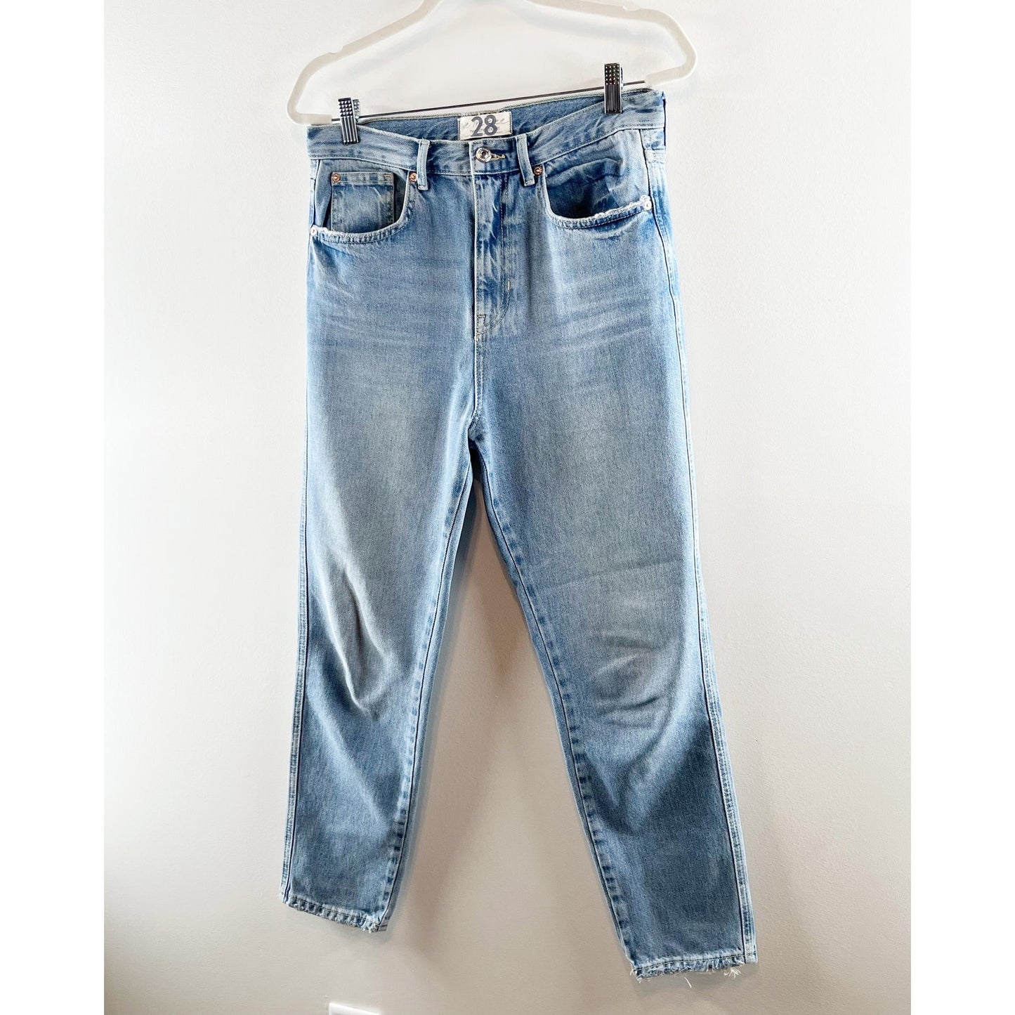 Free People We The Free High Rise Tapered Mom Jeans Blue 28 / 6