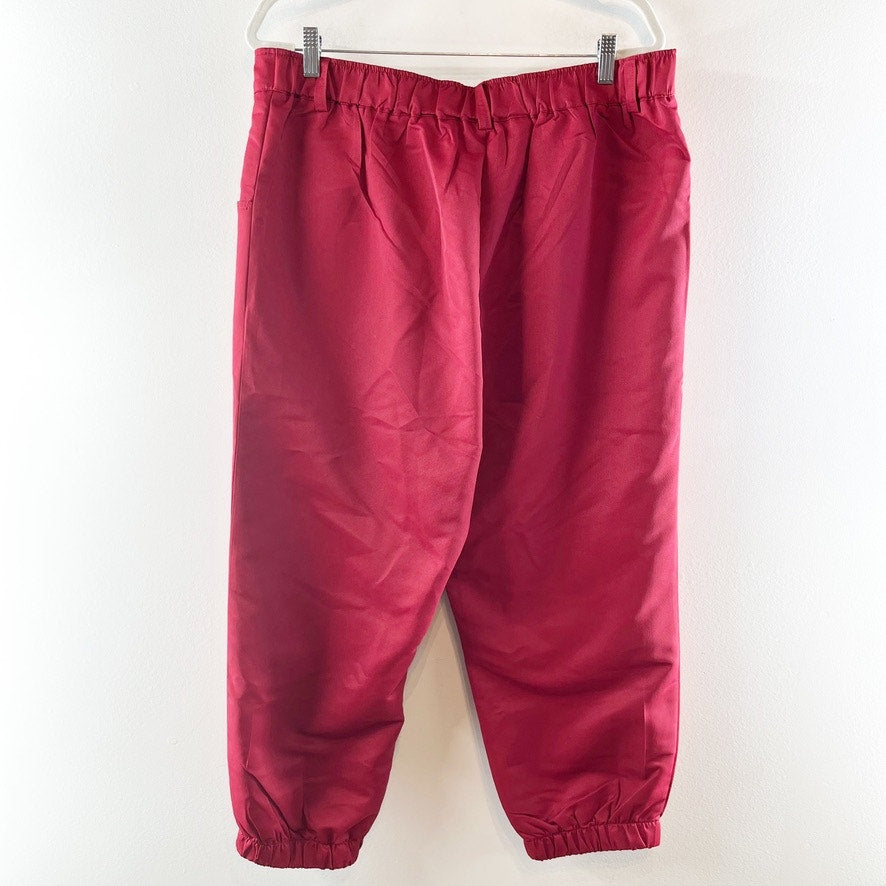 Halara Mid Rise Casual Jogger Pants with Pockets Russet Brown Red Maroon XL