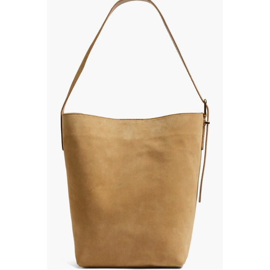 Madewell The Essential Suede Bucket Bag Purse Tawny Khaki Tan