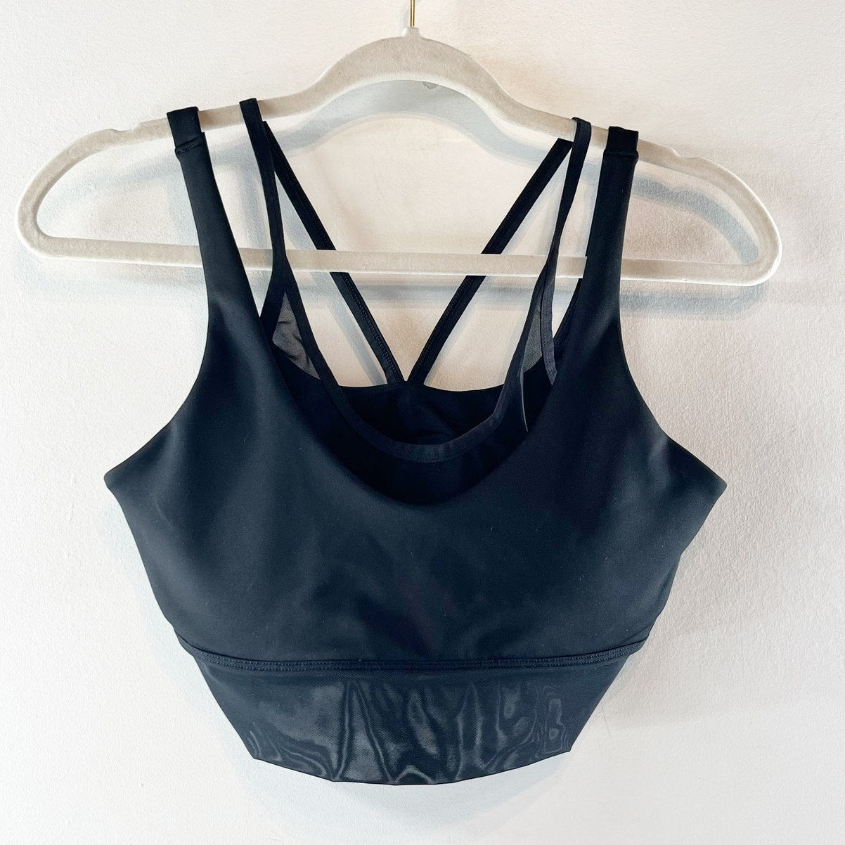 Alo Airlift Double Trouble Layered Sports Bra Black Small