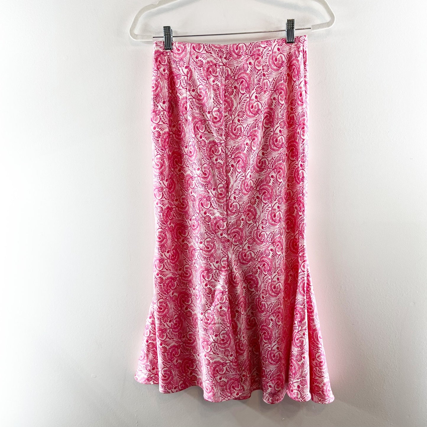 J. Crew Dandelion Satin Flare Tulip Midi Slip Skirt pink XS