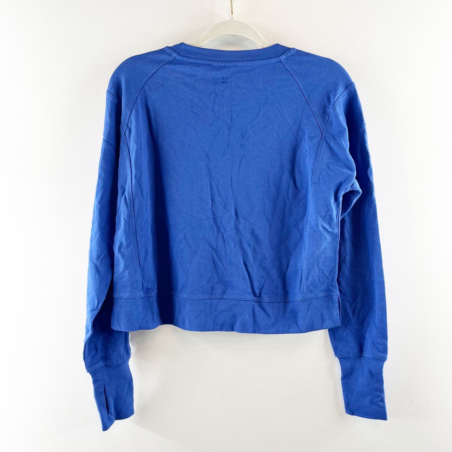 Sweaty Betty After Class Crop Long Sleeve Sweatshirt Hour Blue XS