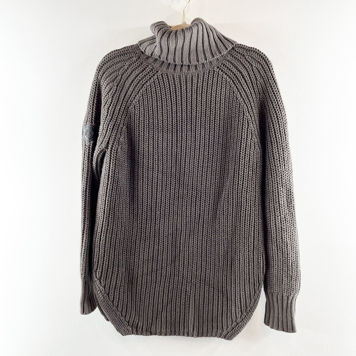 Alp N Rock Simone Long Sleeve Turtleneck Knit Pullover Sweater Gray Small