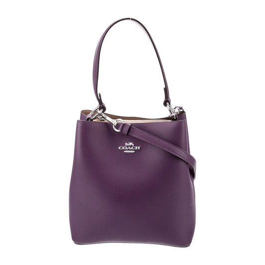 Coach Mollie Bucket Bag 22 Pebbled Leather Royal Purple