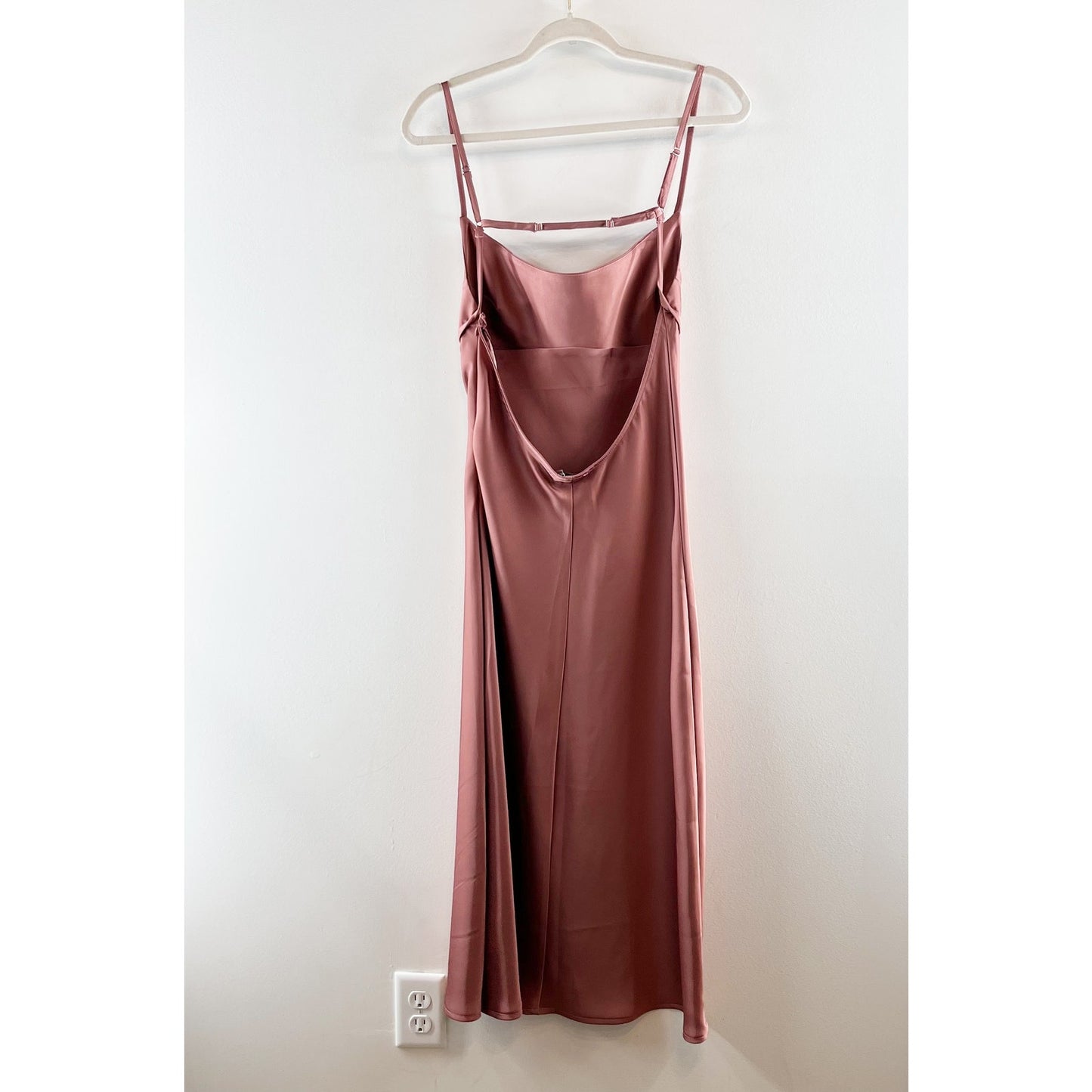 Dress Forum Satin Midi Slip Dress Rose Pink Medium