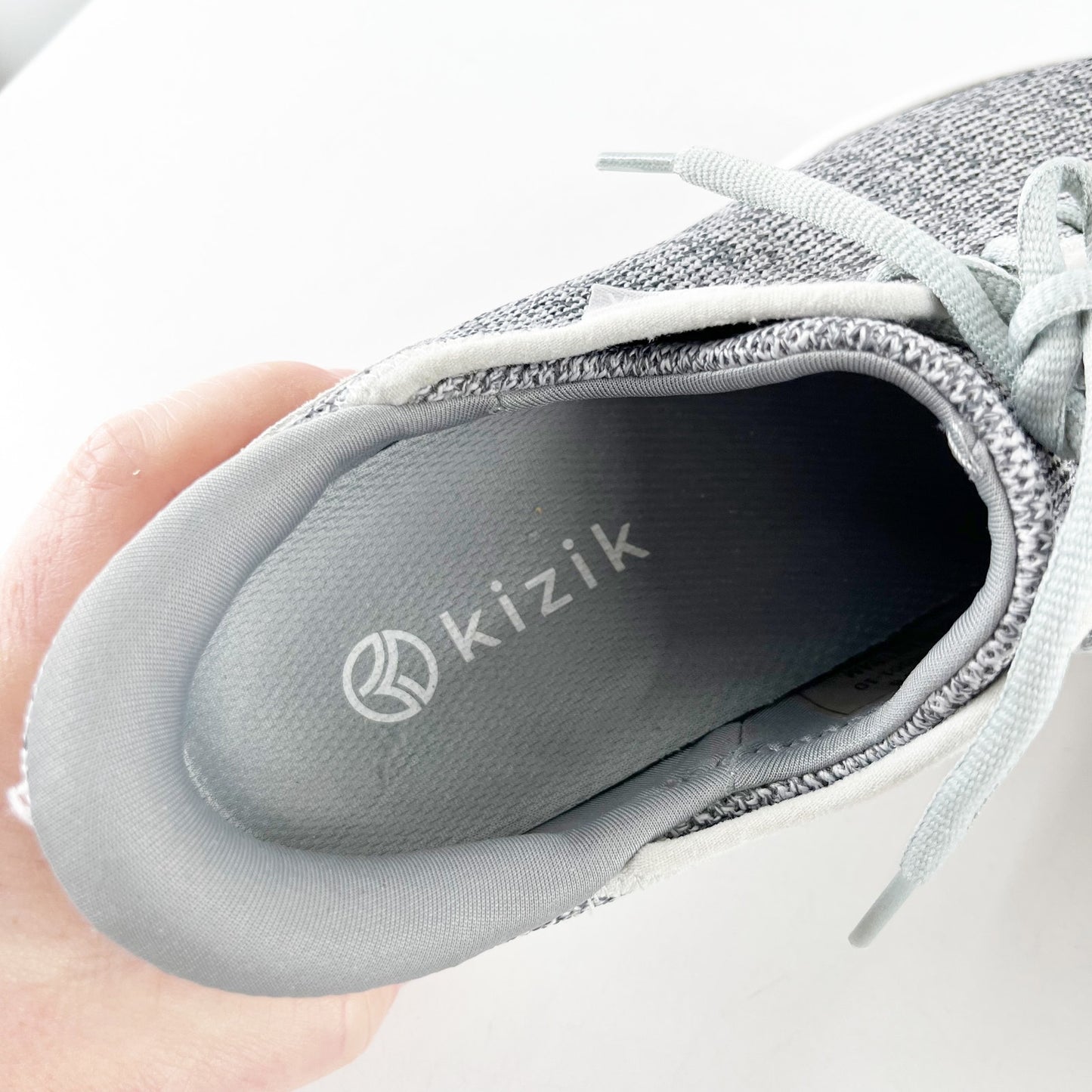 Kizik Madrid Eco Knit Low Top Walking Sneakers Heathered Gray 8