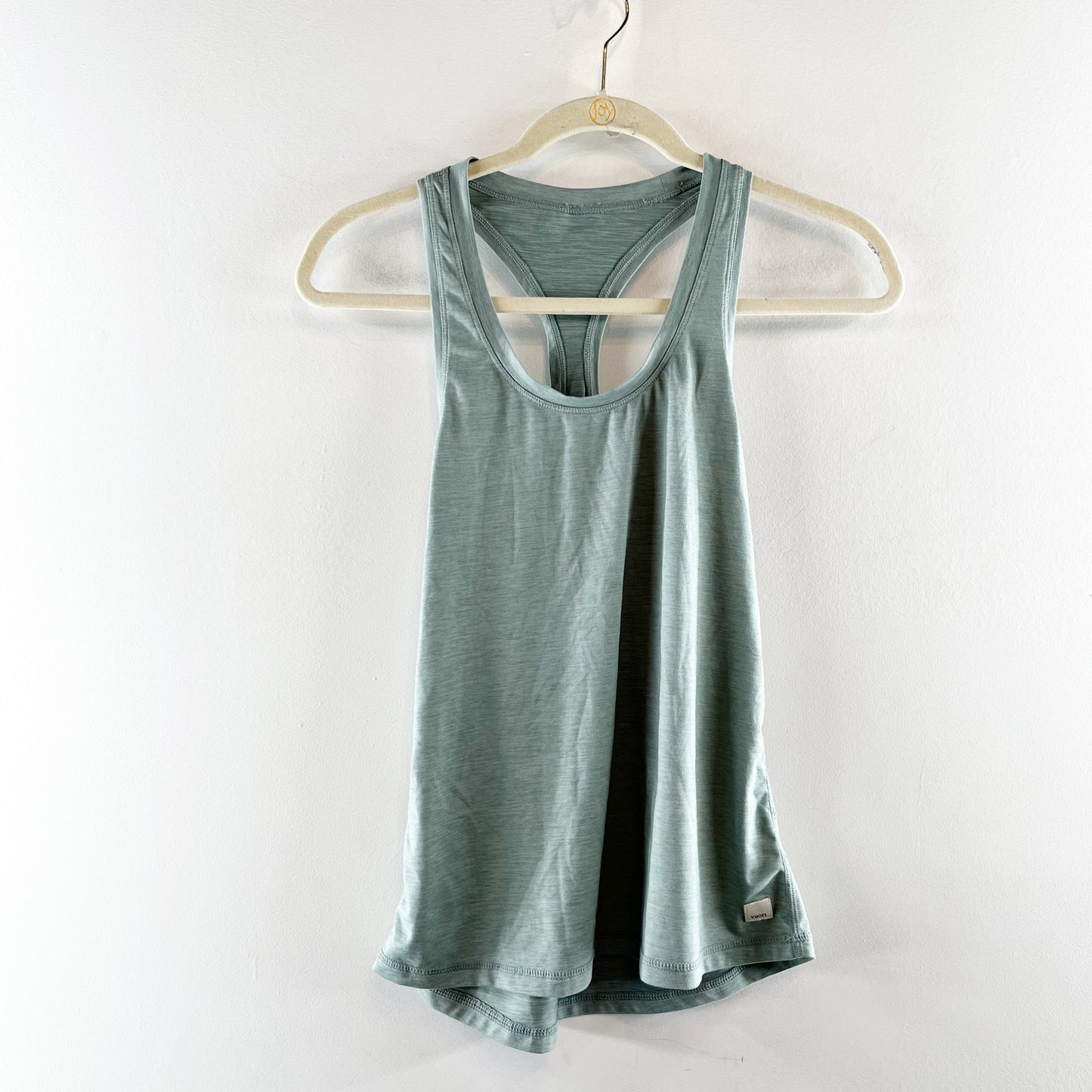Vuori Lux Performance Sleeveless Racerback Tank Top Neptune Heather Green XS