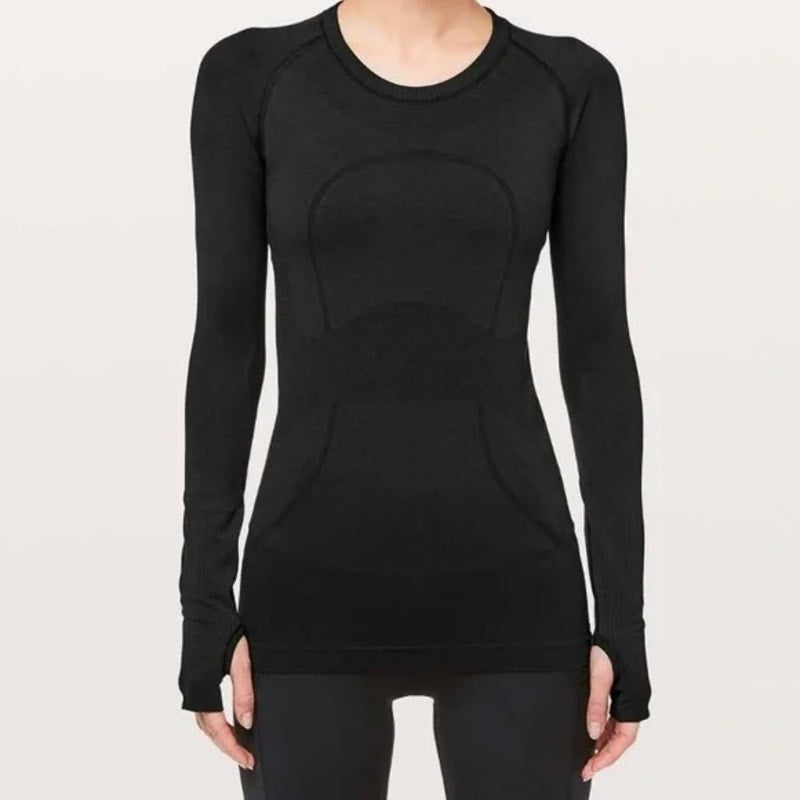 Lululemon Long Sleeve Swiftly Tech Tee Shirt Top Black 6