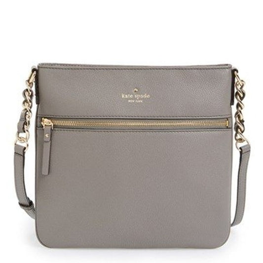 Kate Spade New York Cobble Hill Ellen Leather Crossbody Shoulder Bag Grey