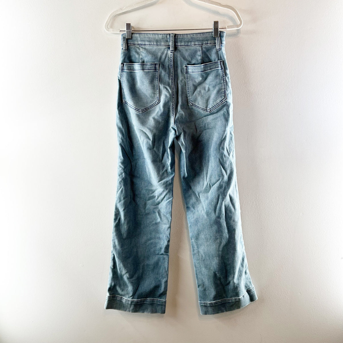 Faherty Terry Stretch Denim High Waisted Flare Leg Jeans Eastern Shore 27