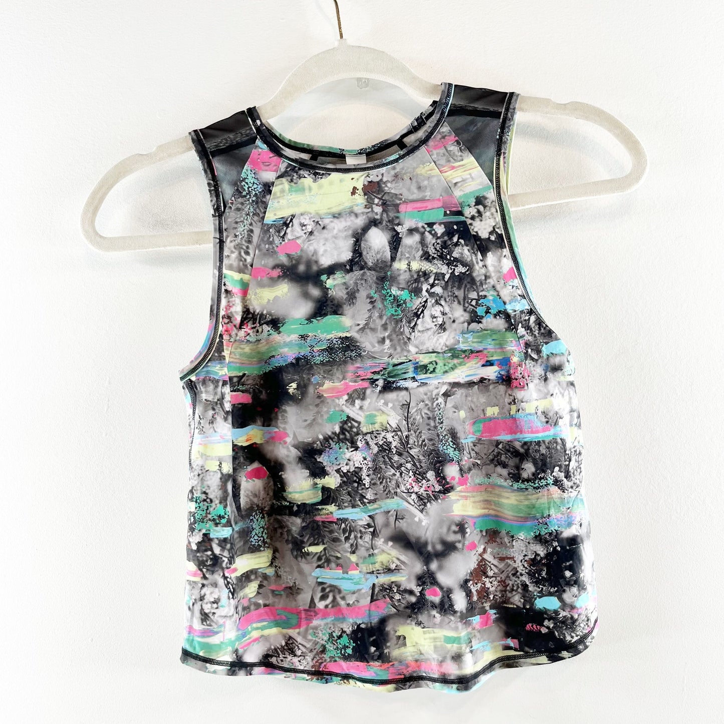 Lululemon Sculpt Cropped Tank Top Paint Drift Multi 0