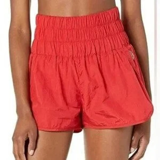 Free People Movement The Way Home Shorts Red Medium