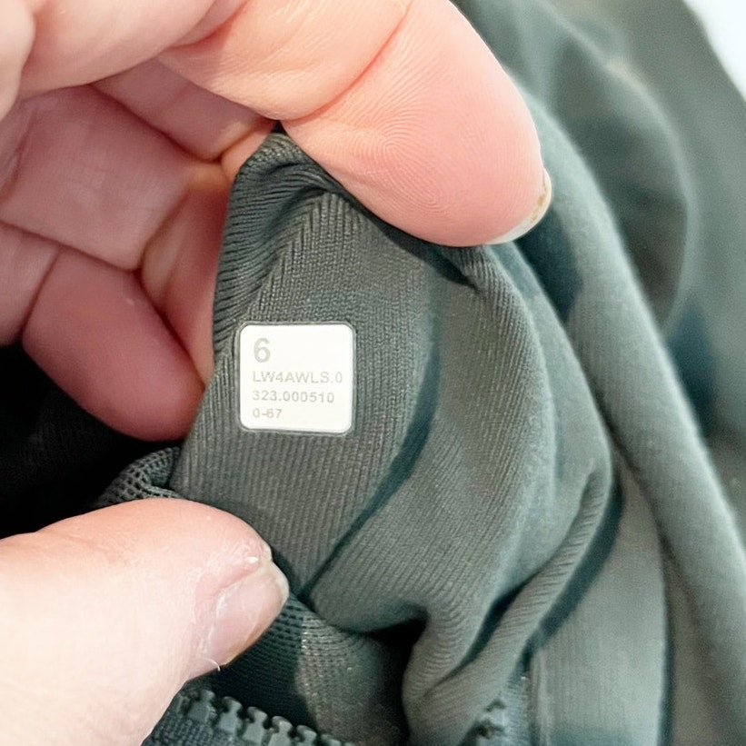 Lululemon Define Full Zip Jacket Luon Dark Forest Green Gold 6