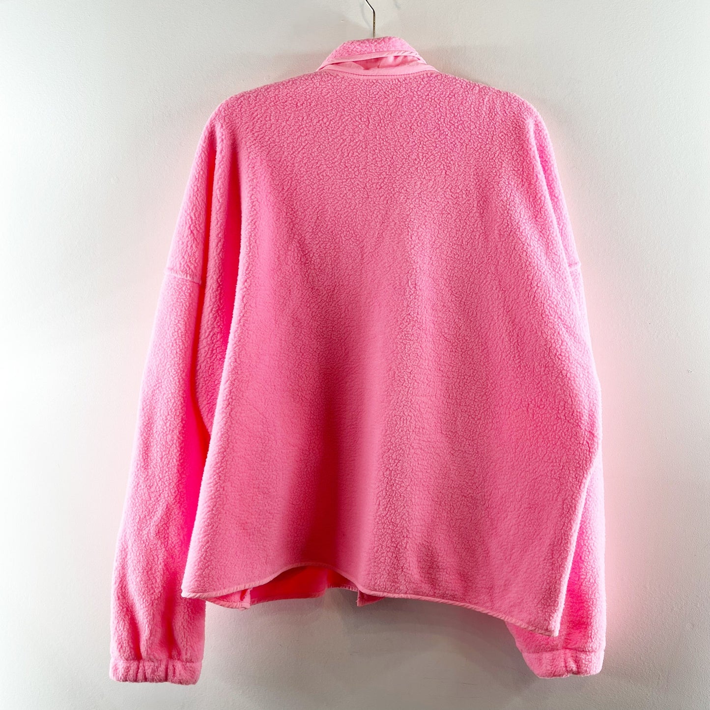 Wild Fable Snap Button Up Fleece Sherpa Jacket Neon Pink XXL