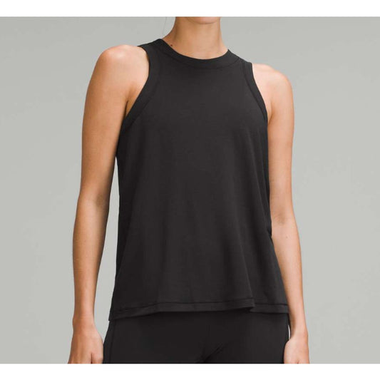 Lululemon Jersey Training High Neck Muscle Tank Top Black 4
