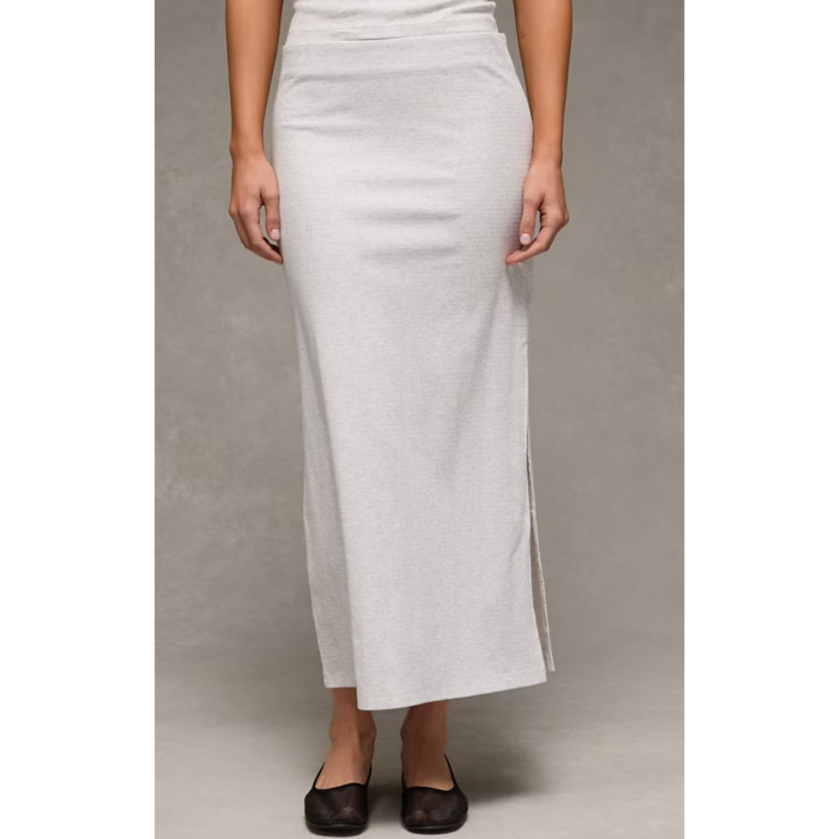 Aerie Ribbed Maxi Skirt Gray Large