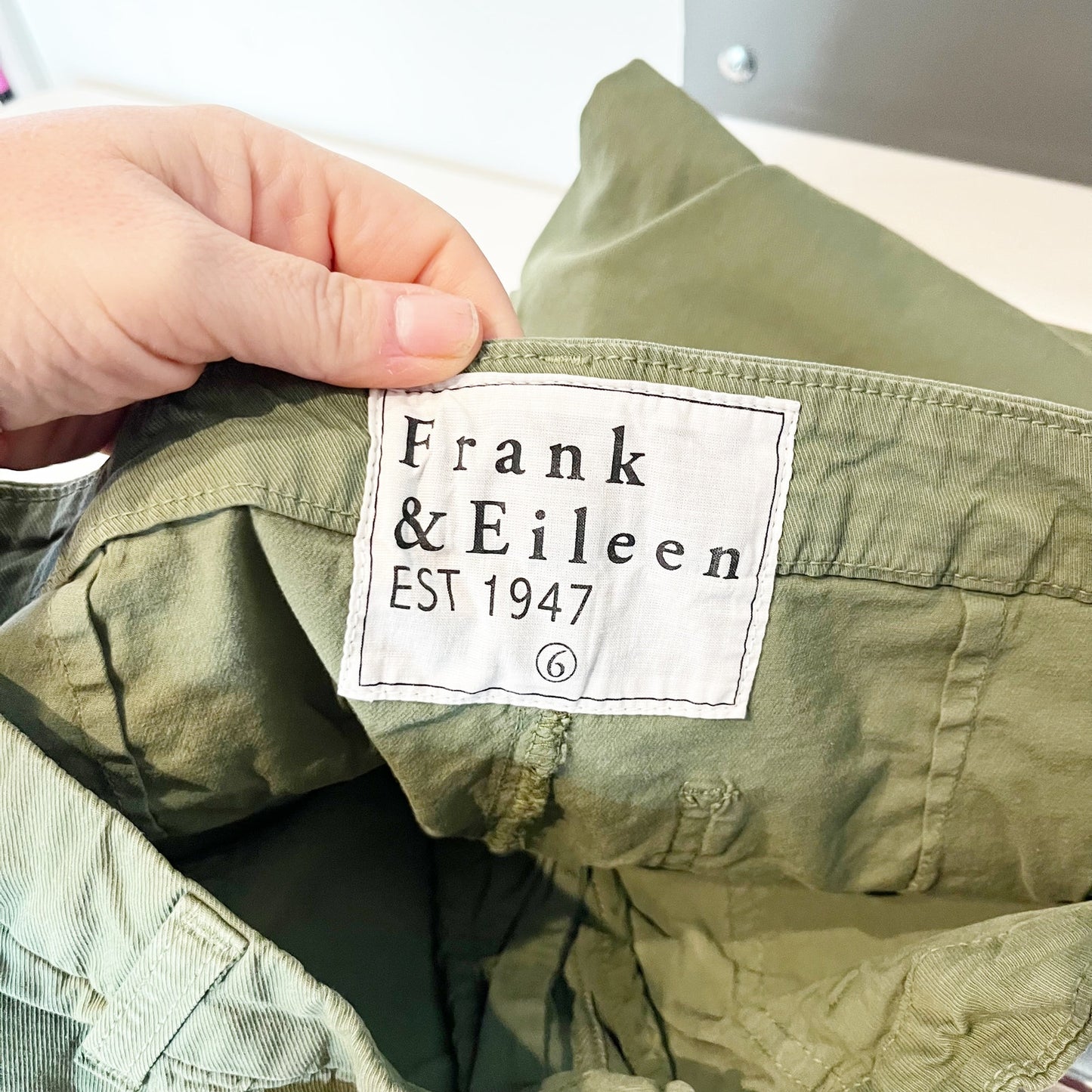 Frank & Eileen Blackstone Slim Cropped Utility Pants Army Green 6