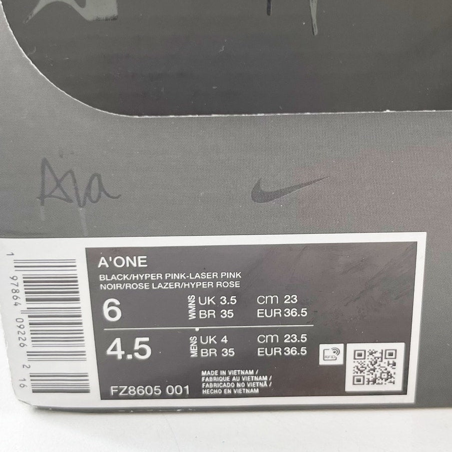 Nike A'ja Wilson A'One Leo Light Basketball Shoe Sneakers Black Hyper Pink 6