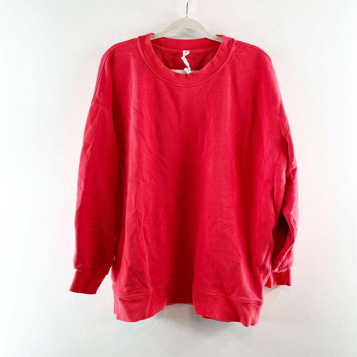 Lululemon Perfectly Oversized Crew Neck Sweatshirt Carnation Red 14