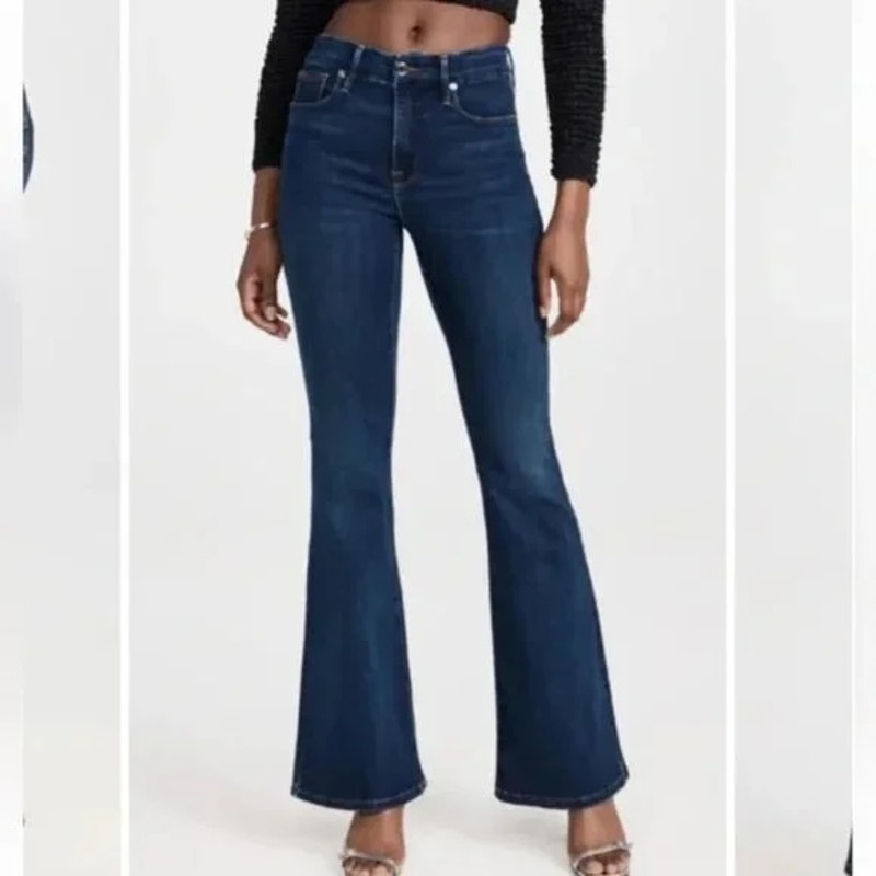 Good American Good Flare High Rise Stretch Jeans Blue 8 / 29